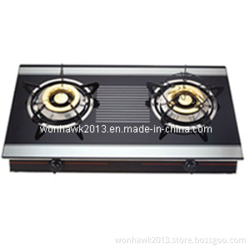 Two Burner Tempered Glass Gas Stove
